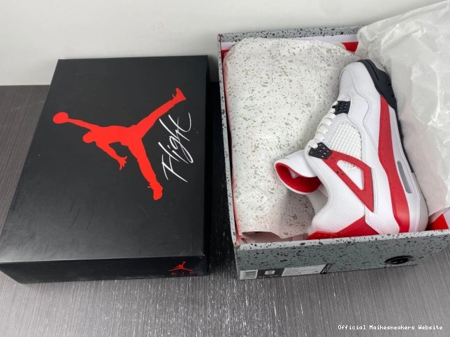Official Maikesneakers DH6927-161 Red Jordan 4 Cement Air 0714